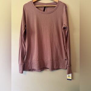 GAIAM Pink Crew Neck Sweater Lightweight Knit